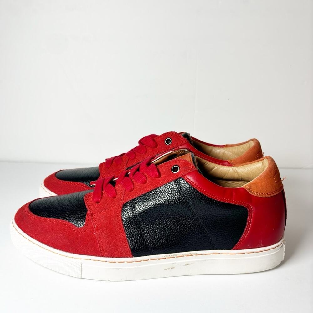 FRENCH CONNECTION SIMMON RED BLACK WHITE  SNEAKER SIZE 9 NO BOX